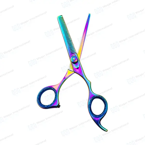 Professional Hair Thinning Scissor 6.5″ Multicolor - surgical instruments manufactured by Waqar International, Sialkot - view 2
