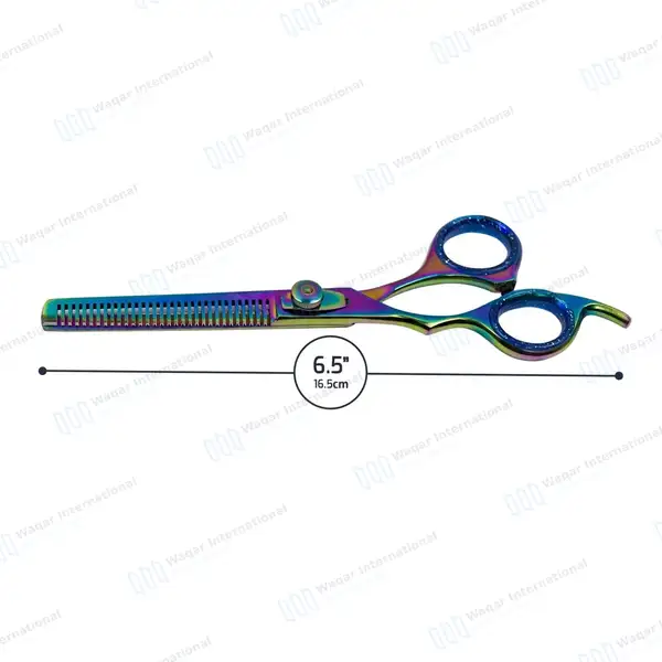 Professional Hair Thinning Scissor 6.5″ Multicolor - surgical instruments manufactured by Waqar International, Sialkot - view 3