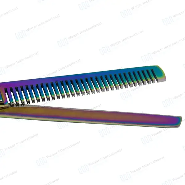 Professional Hair Thinning Scissor 6.5″ Multicolor - surgical instruments manufactured by Waqar International, Sialkot - view 6