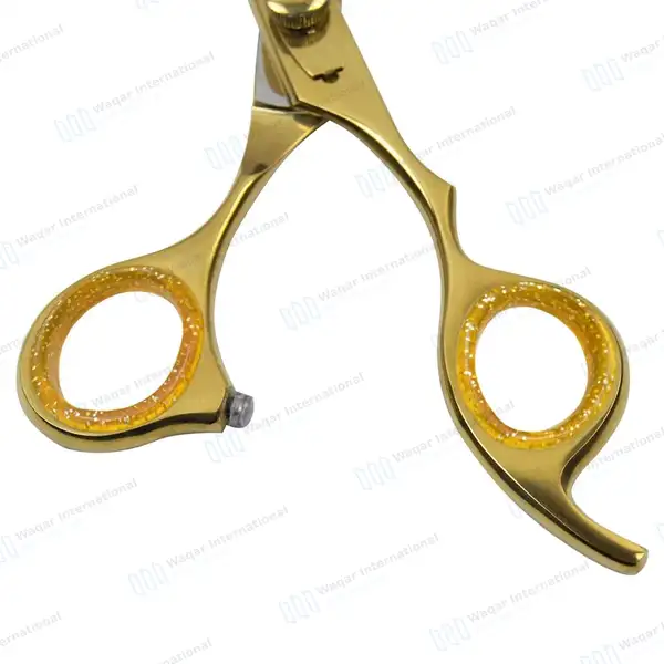 Hair Thinning Shears 6.5″ with Gold Plasma Coating - surgical instruments manufactured by Waqar International, Sialkot - view 5