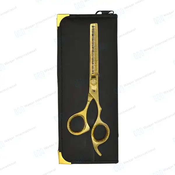 Hair Thinning Shears 6.5″ with Gold Plasma Coating - surgical instruments manufactured by Waqar International, Sialkot - view 7