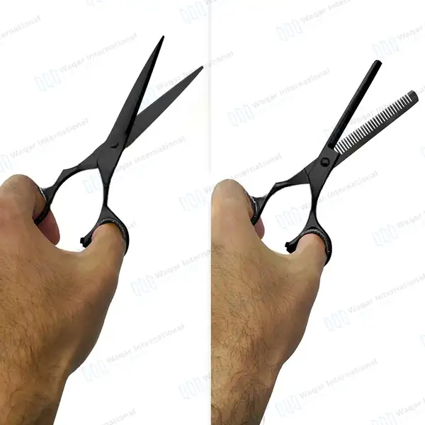 Professional Hair Salon Scissors Set 6.5″ Black with Carrying Case - surgical instruments manufactured by Waqar International, Sialkot - view 8