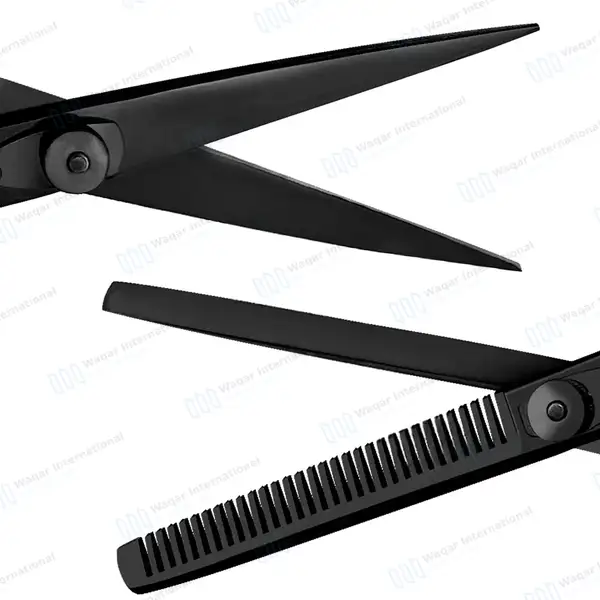 Professional Hair Salon Scissors Set 6.5″ Black with Carrying Case - surgical instruments manufactured by Waqar International, Sialkot - view 9