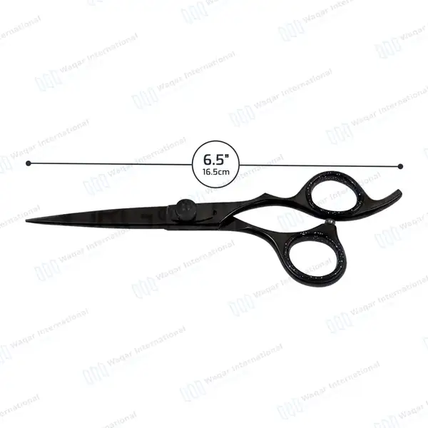 Professional Razor Edge Hair Scissors 6.5″ Black - surgical instruments manufactured by Waqar International, Sialkot - view 3