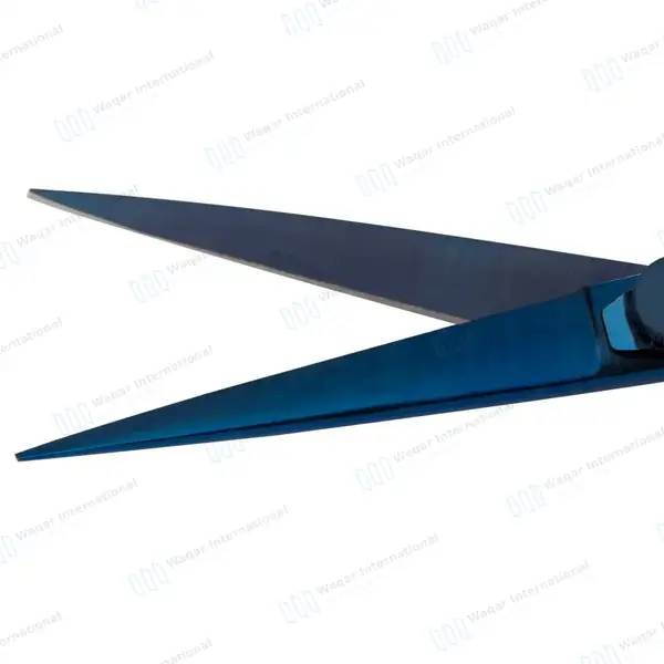 Blue Razor Edge Titanium Coated Barber Scissors 6.5″ - surgical instruments manufactured by Waqar International, Sialkot - view 7