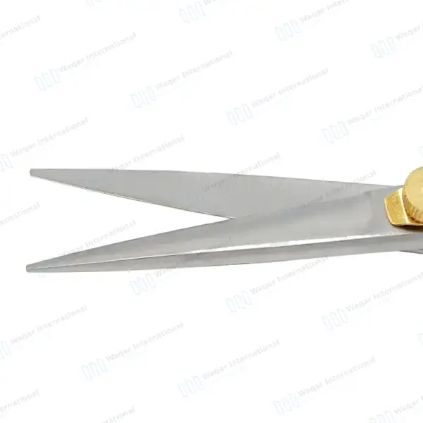 Professional Super Cut Barber Scissors 5.5″ Gold + Silver - surgical instruments manufactured by Waqar International, Sialkot - view 6
