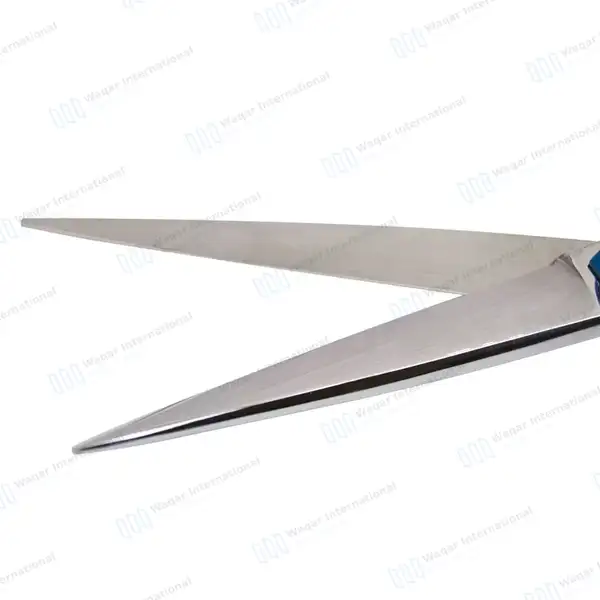 Professional Hairdressing Salon Scissors 6.5″ Blue + Silver - surgical instruments manufactured by Waqar International, Sialkot - view 7