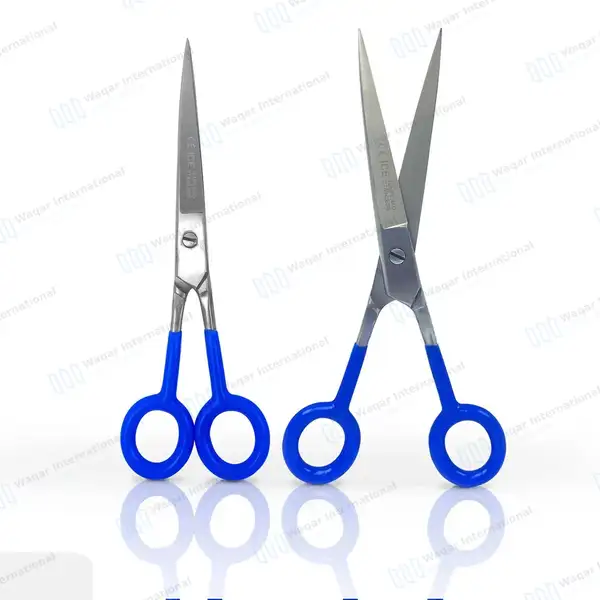 Professional Straight Supercut Barber Scissors 7″ Blue Handle - surgical instruments manufactured by Waqar International, Sialkot - view 2