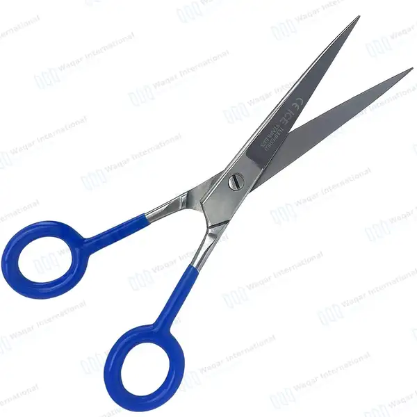 Professional Straight Supercut Barber Scissors 7″ Blue Handle - surgical instruments manufactured by Waqar International, Sialkot - view 5