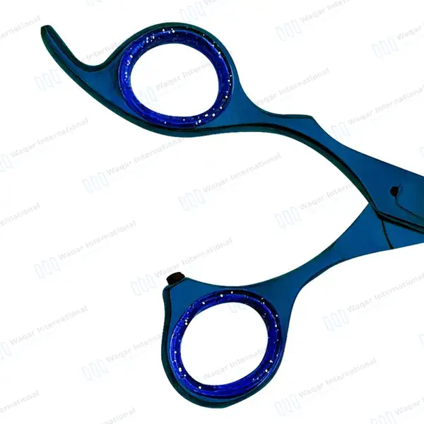 Professional Hair Thinning Blue Shears 7.5″ Plasma Coated - beauty instruments manufactured by Waqar International, Sialkot - view 5