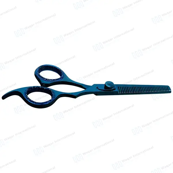 Professional Hair Thinning Blue Shears 7.5″ Plasma Coated - beauty instruments manufactured by Waqar International, Sialkot - view 7