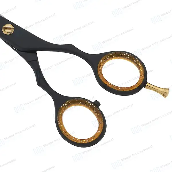 Professional Hair Cutting Black & Gold Barber Shears - surgical instruments manufactured by Waqar International, Sialkot - view 5