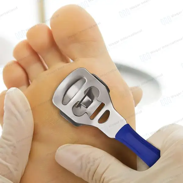 Foot Callus Shaver Hard Skin Corn Remover with 10 Replacement Blades – Blue - surgical instruments manufactured by Waqar International, Sialkot - view 3