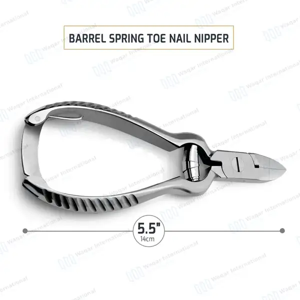 Barrel Spring Toenail Nipper 5.5″ (14cm) - surgical instruments manufactured by Waqar International, Sialkot - view 3