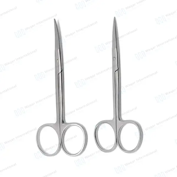 2 Iris Scissors Set 3.5″ Straight + Curved - surgical instruments manufactured by Waqar International, Sialkot - view 2