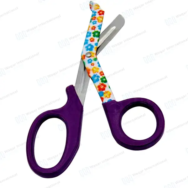 EMT Utility Scissors 7.25″ Paper Coated Blades Purple - surgical instruments manufactured by Waqar International, Sialkot - view 2