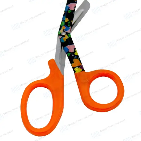 2 EMT Utility Scissors 7.25″ Paper Coated Blades Orange - surgical instruments manufactured by Waqar International, Sialkot - view 8