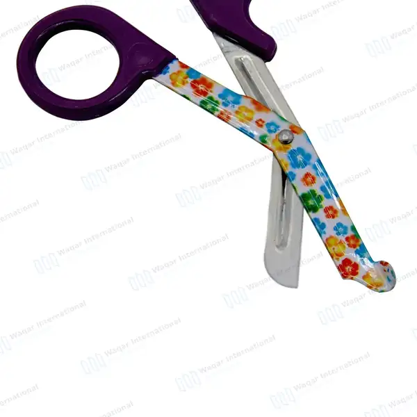 2 EMT Utility Scissors 7.25″ Paper Coated Blades Purple - surgical instruments manufactured by Waqar International, Sialkot - view 7