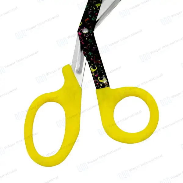 2 EMT Utility Scissors 7.25″ Paper Coated Blades Yellow - surgical instruments manufactured by Waqar International, Sialkot - view 6