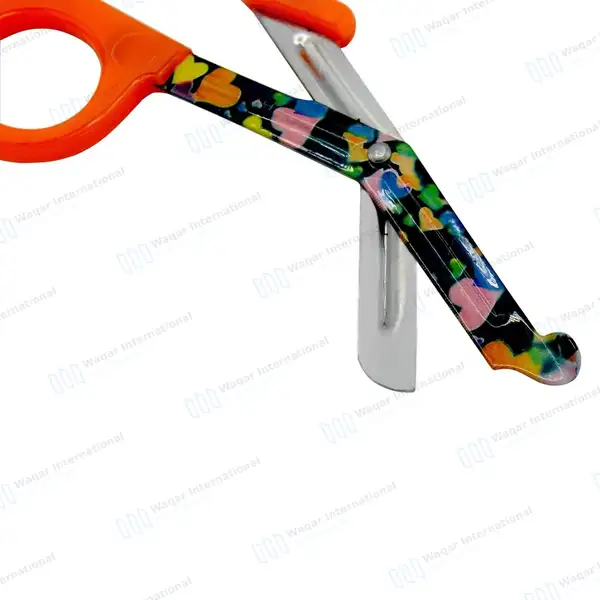 10 EMT Utility Scissors 7.25″ Paper Coated Blades Orange - surgical instruments manufactured by Waqar International, Sialkot - view 6