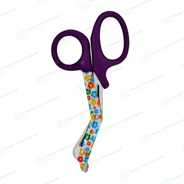 10 EMT Utility Scissors 7.25″ Paper Coated Blades Purple - surgical instruments manufactured by Waqar International, Sialkot - view 2