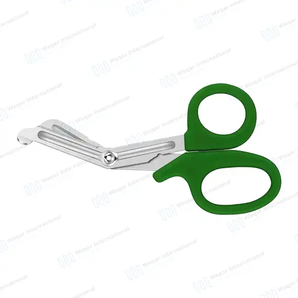 Dark Green EMT/EMS Utility 5.5″ Paramedic Bandage Scissors - surgical instruments manufactured by Waqar International, Sialkot - view 6