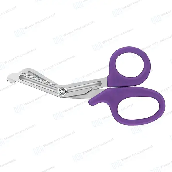 Purple EMT/EMS Utility 5.5″ Paramedic Bandage Scissors - surgical instruments manufactured by Waqar International, Sialkot - view 6