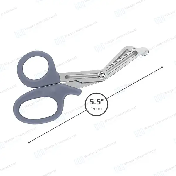 Gray EMT/EMS Utility 5.5″ Paramedic Bandage Scissors - surgical instruments manufactured by Waqar International, Sialkot - view 3
