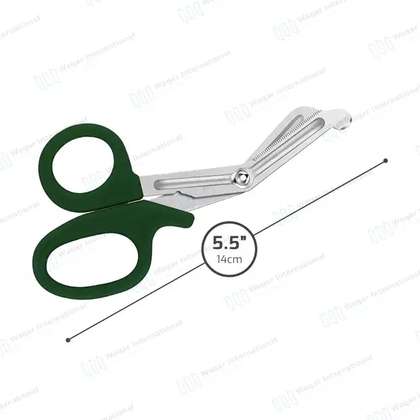 Hunter Green EMT/EMS Utility 5.5″ Paramedic Bandage Scissors - surgical instruments manufactured by Waqar International, Sialkot - view 2