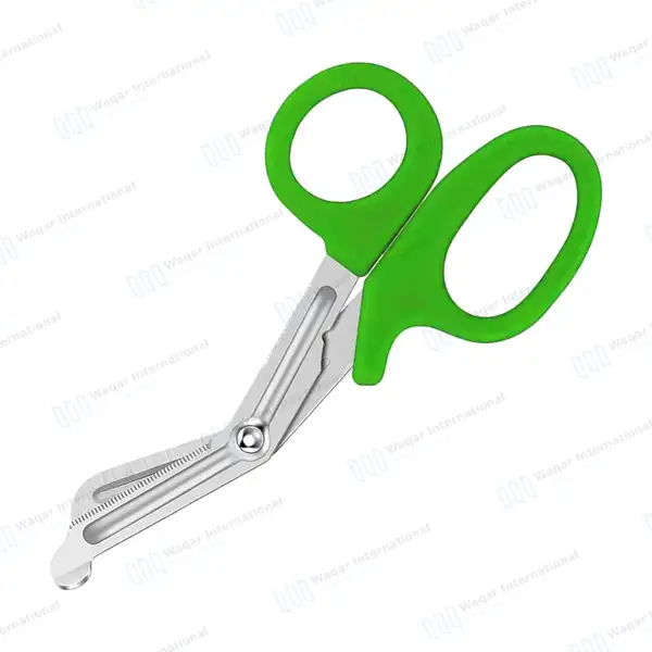 Light Green EMT/EMS Utility 5.5″ Paramedic Bandage Scissors - surgical instruments manufactured by Waqar International, Sialkot - view 6