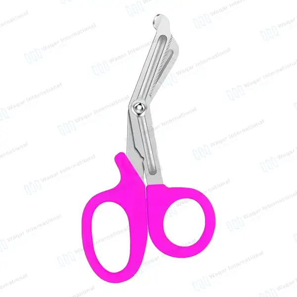 Magenta EMT/EMS Utility 5.5″ Paramedic Bandage Scissors - surgical instruments manufactured by Waqar International, Sialkot - view 2