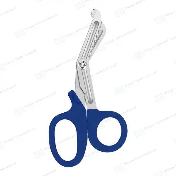 Navy Blue EMT/EMS Utility 5.5″ Paramedic Bandage Scissors - surgical instruments manufactured by Waqar International, Sialkot - view 2