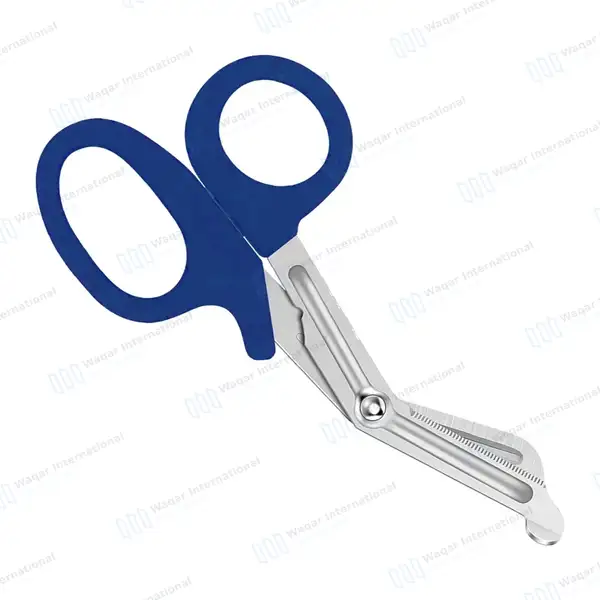 Navy Blue EMT/EMS Utility 5.5″ Paramedic Bandage Scissors - surgical instruments manufactured by Waqar International, Sialkot - view 6