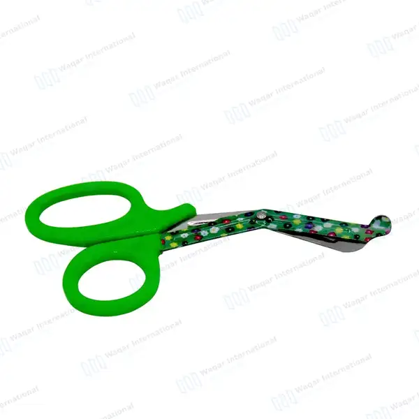 50 EMT Utility Scissors 7.25″ Paper Coated Blades Green - surgical instruments manufactured by Waqar International, Sialkot - view 6