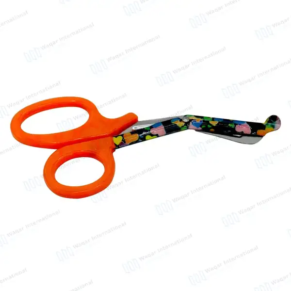 50 EMT Utility Scissors 7.25″ Paper Coated Blades Orange - surgical instruments manufactured by Waqar International, Sialkot - view 8