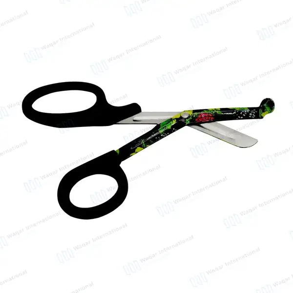 100 EMT Utility Scissors 7.25″ Paper Coated Blades Black - surgical instruments manufactured by Waqar International, Sialkot - view 2