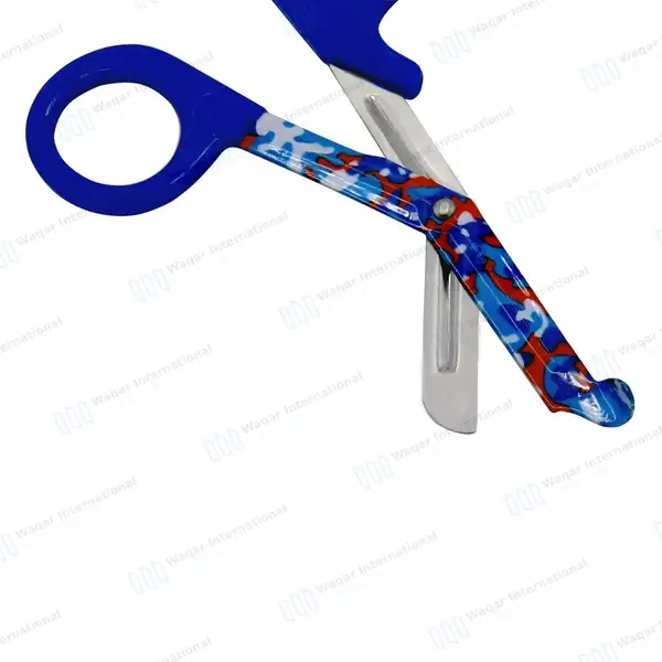 100 EMT Utility Scissors 7.25″ Paper Coated Blades Blue - surgical instruments manufactured by Waqar International, Sialkot - view 6