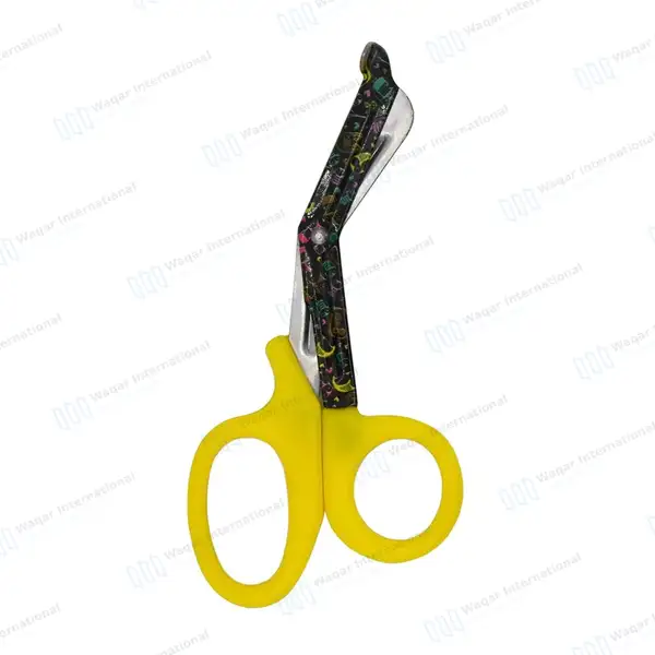 100 EMT Utility Scissors 7.25″ Paper Coated Blades Yellow - surgical instruments manufactured by Waqar International, Sialkot - view 2