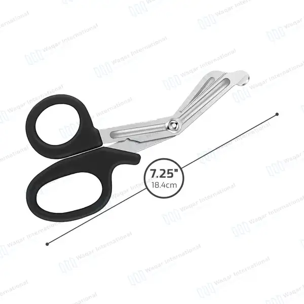 10 Black EMT/EMS Utility 7.5″ Paramedic Bandage Trauma Shears - surgical instruments manufactured by Waqar International, Sialkot - view 2