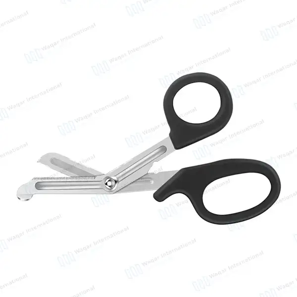 50 Black EMT/EMS Utility 7.5″ Paramedic Bandage Trauma Shears - surgical instruments manufactured by Waqar International, Sialkot - view 6