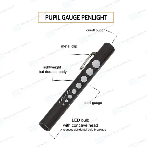 50 Pcs Disposable Penlights – Assorted Colors - surgical instruments manufactured by Waqar International, Sialkot - view 3
