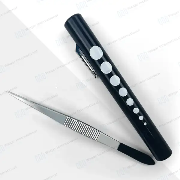 9 Pcs Medical Diagnostic Nurse Kit with FREE Penlight – Black - surgical instruments manufactured by Waqar International, Sialkot - view 6