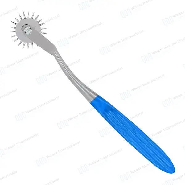 Wartenberg Neurological Pinwheel 1 Head 7″ Blue Color Handle - surgical instruments manufactured by Waqar International, Sialkot - view 2