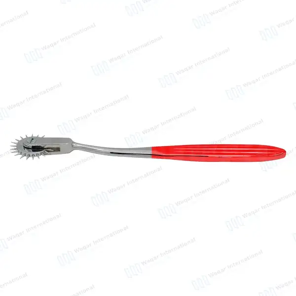 Wartenberg Neurological Pinwheel 1 Head 7″ Red Color Handle - surgical instruments manufactured by Waqar International, Sialkot - view 8