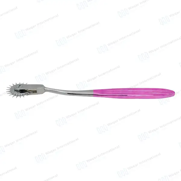 Wartenberg Neurological Pinwheel 1 Head 7″ Pink Color Handle - surgical instruments manufactured by Waqar International, Sialkot - view 8