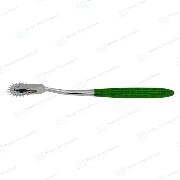 Wartenberg Neurological Pinwheel 1 Head 7″ Green Color Handle - surgical instruments manufactured by Waqar International, Sialkot - view 8