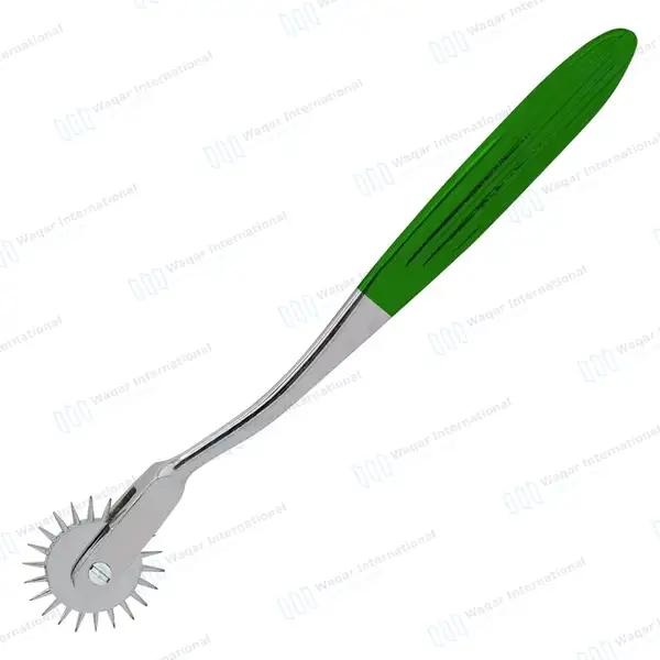 Wartenberg Neurological Pinwheel 1 Head 7″ Green Color Handle - surgical instruments manufactured by Waqar International, Sialkot - view 9