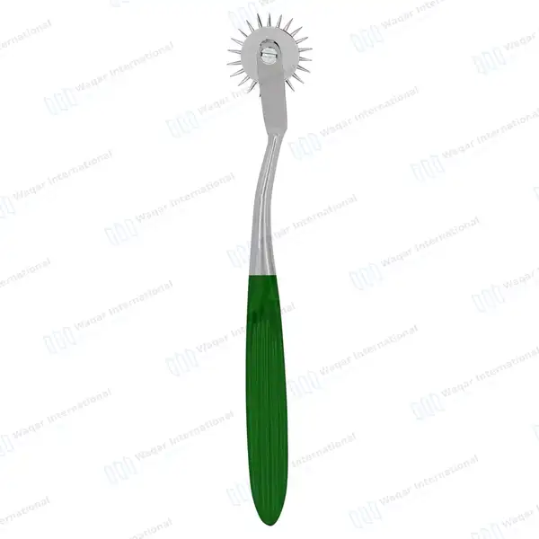 Wartenberg Neurological Pinwheel 1 Head 7″ Green Color Handle - surgical instruments manufactured by Waqar International, Sialkot - view 10