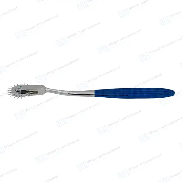 Wartenberg Neurological Pinwheel 1 Head 7″ Navy Blue Color Handle - surgical instruments manufactured by Waqar International, Sialkot - view 7