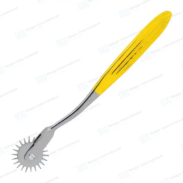 Wartenberg Neurological Pinwheel 1 Head 7″ Yellow Color Handle - surgical instruments manufactured by Waqar International, Sialkot - view 8